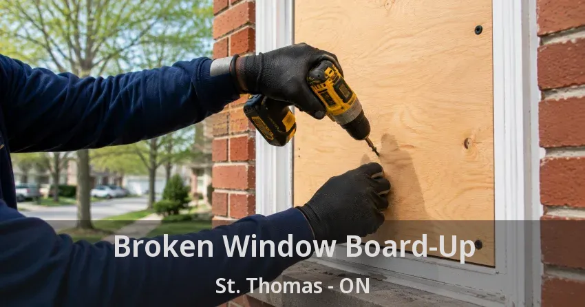 Broken Window Board-Up St. Thomas - ON