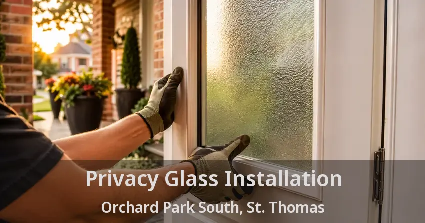 Privacy Glass Installation Orchard Park South, St. Thomas - ON