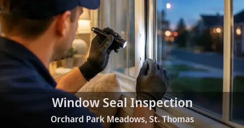 Window Seal Inspection Orchard Park Meadows, St. Thomas - ON