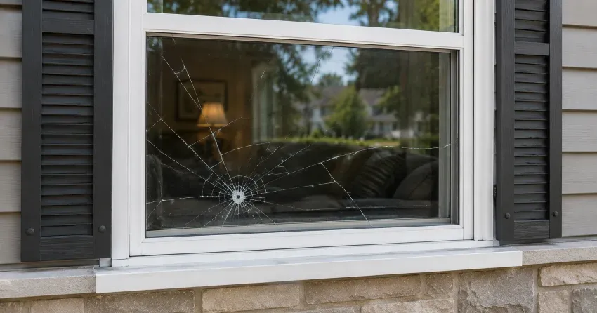 technician measuring window opening for emergency glass replacement Shaw Valley, St. Thomas