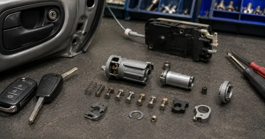 technician testing a car key fob during Car Lock Repair Orchard Park South, St. Thomas