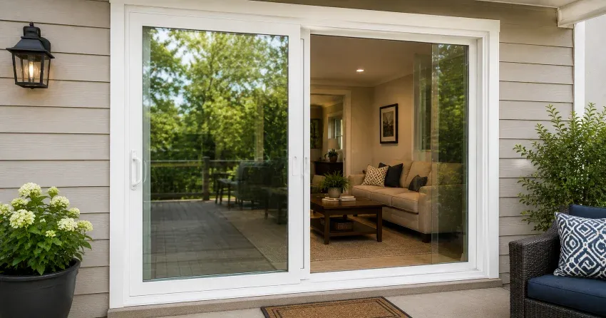 new patio door replacement installed in St. Thomas home