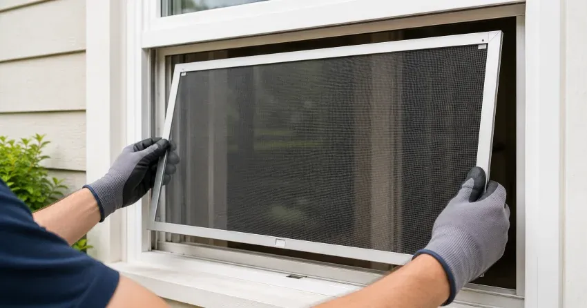 technician repairing a window sash and balance system in St. Thomas
