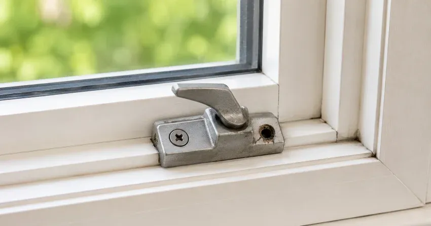 technician repairing a window balance mechanism in Avenue Collection, St. Thomas