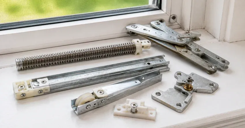 technician adjusting window sash alignment in St. Thomas home