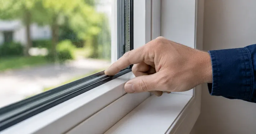technician inspecting window glass seal in Orchard Park South, St. Thomas